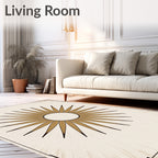 Sunburst Geometric Style Rug