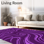 Swirling Amethyst Abstract Pattern Rug