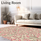 Vintage Floral Swirls Cream Rug