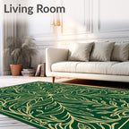 Elegant Floral Swirls Pattern Design Rug