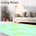 Cool Swirl Organic Pattern Rug