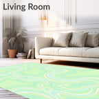Fluid Swirl Pastel Aesthetic Design Rug