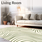 Abstract Contour Wavy Pattern Rug