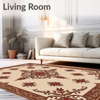 Rich Floral Scrollwork Pattern Rug