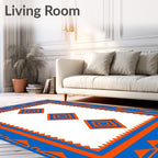 Bold Diamond Patterned Runner Design Rug