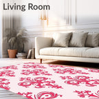Ornate Floral Swirls Design Rug