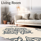 Ornate Floral Medieval Pattern Rug