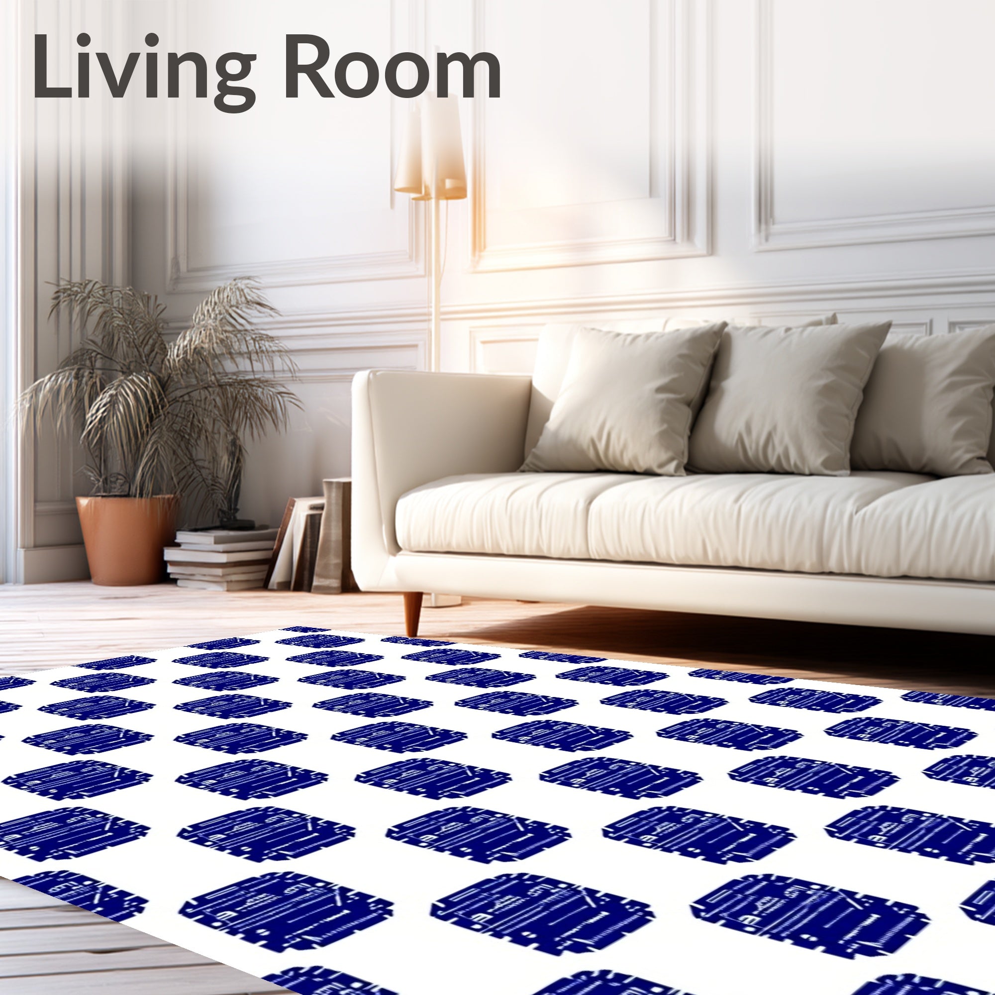 Abstract Circuit Board Pattern Rug