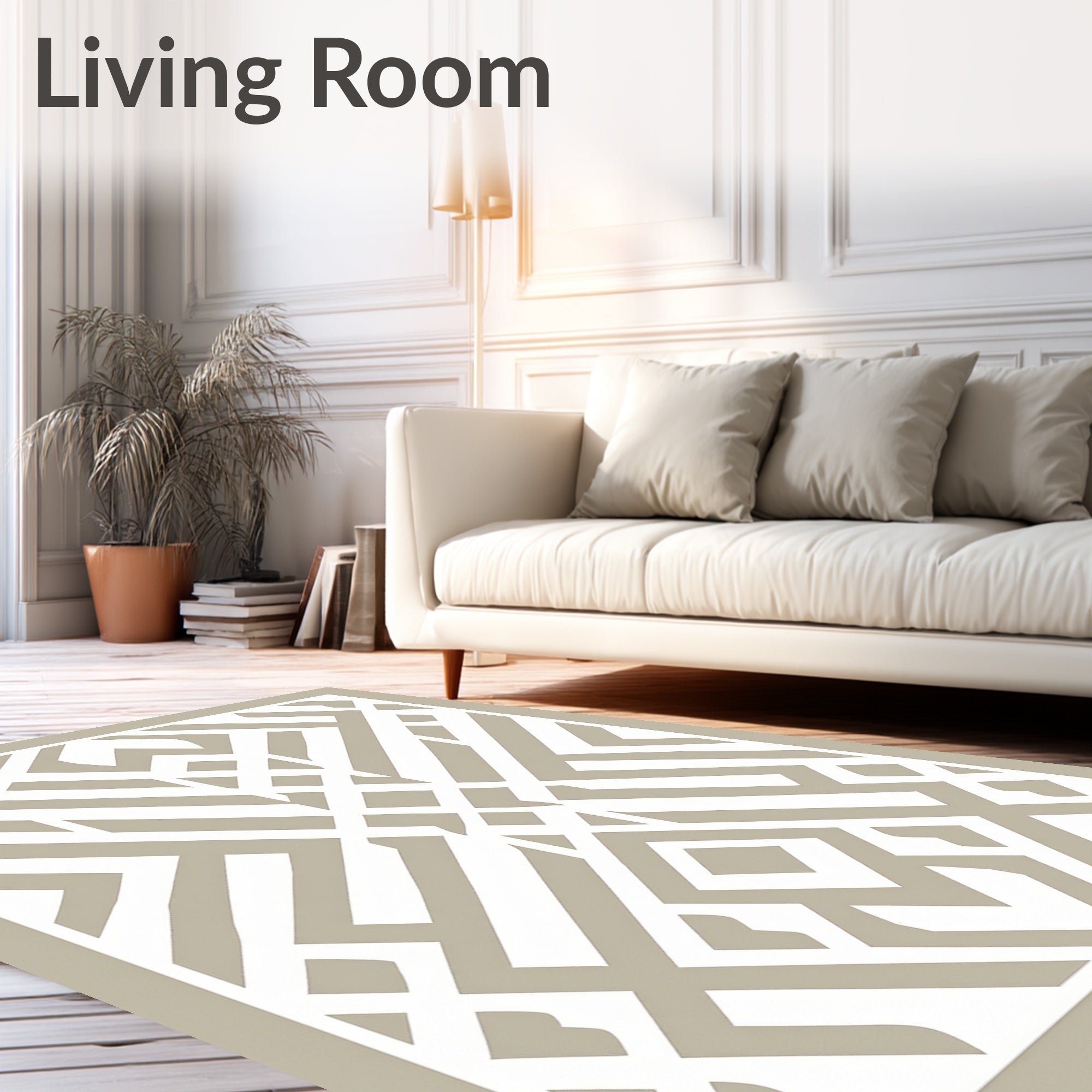 Geometric Diamond Stripe Pattern Rug