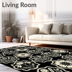 Classic Floral Emblem Pattern Rug