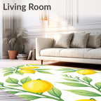 Fresh Lemon Branches Pattern Rug
