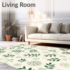 Delicate Botanical Floral Pattern Rug
