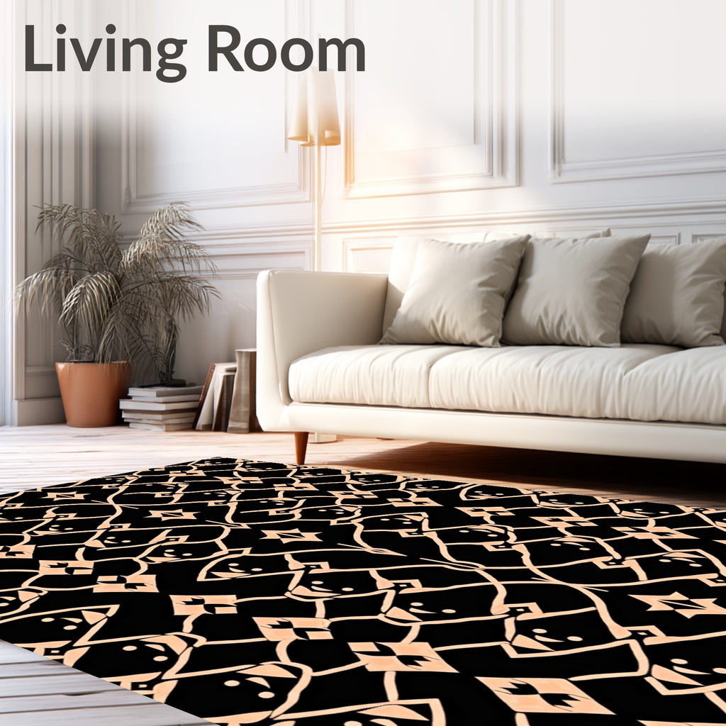 Interlocking Geometric Pattern Design Rug