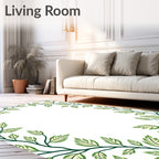 Green Leafy Vine Botanical Design Rug