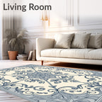 Ornate Laurel Pattern Design Rug