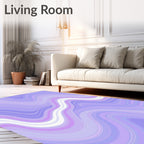 Flowing Pastel Waves Design Rug