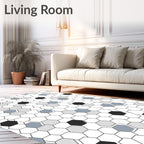 Geometric Hexagon Pattern Rug