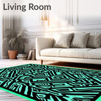 Bold Geometric Tribal Pattern Rug