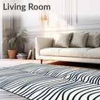 Minimalist Curved Line Pattern Rug