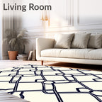 Classic Chain Link Overlay Design Rug