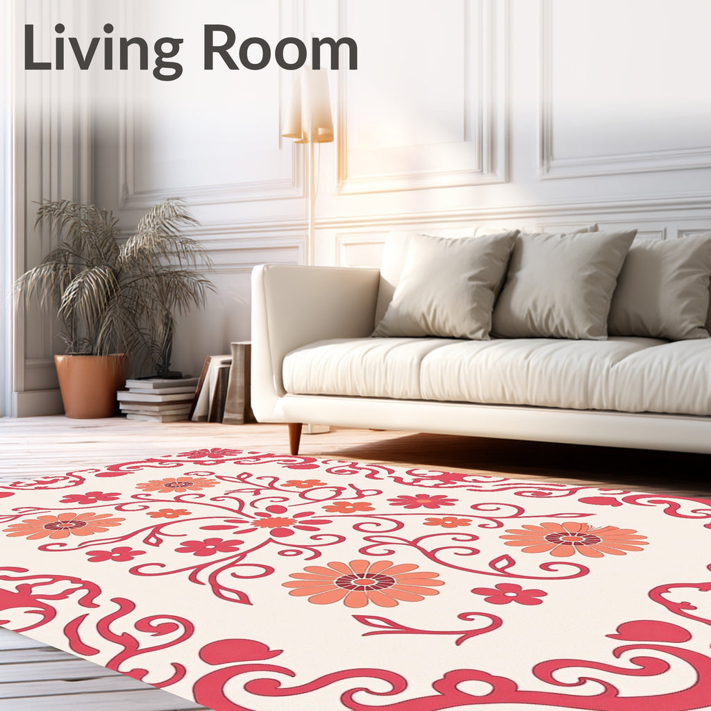 Floral Vine Decorative Pattern Rug