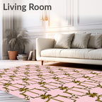 Ornate Gold Shield Pattern Rug