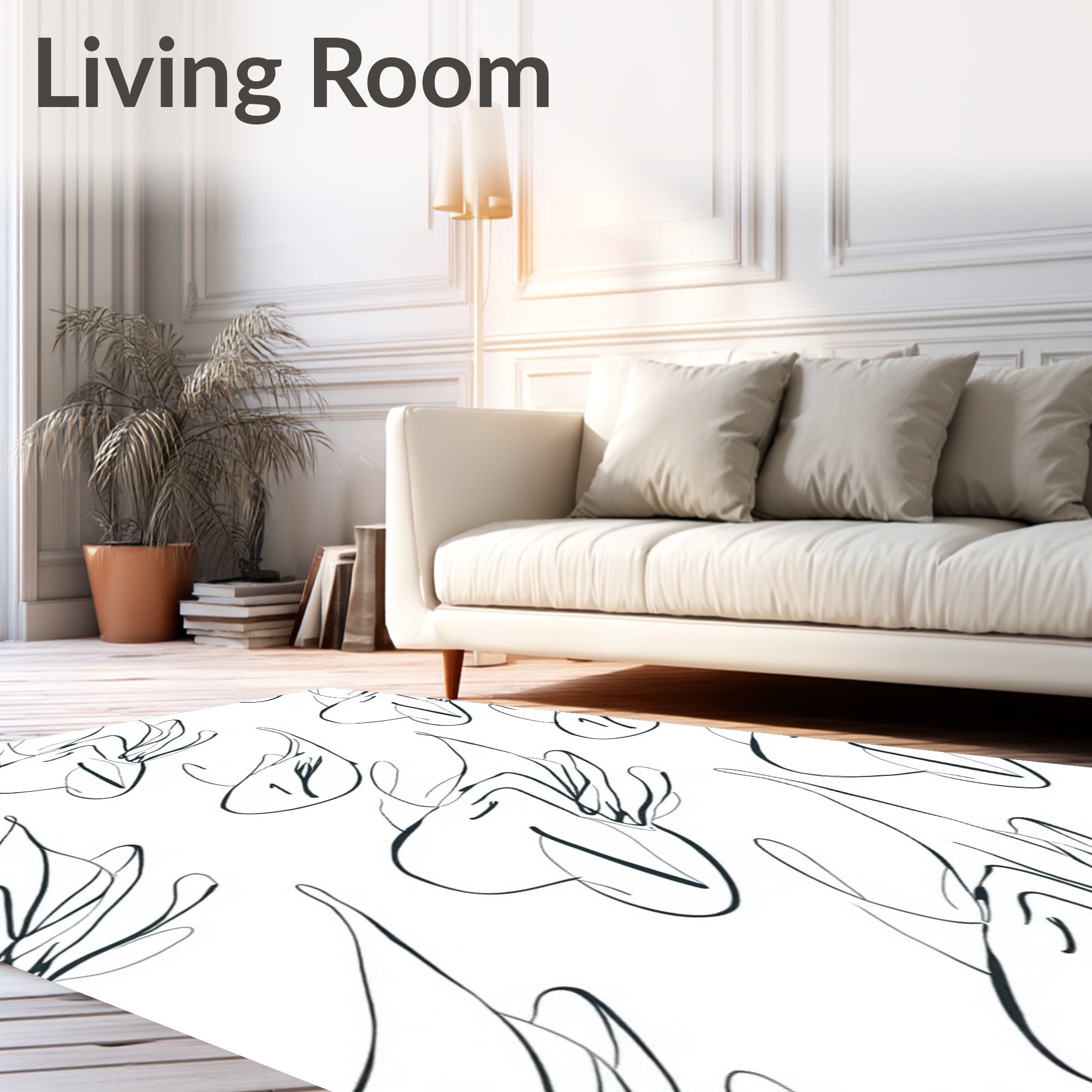 Abstract Fluid Lines Pattern Rug