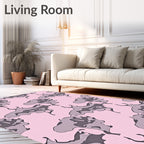 Abstract Butterfly Wing Pattern Rug