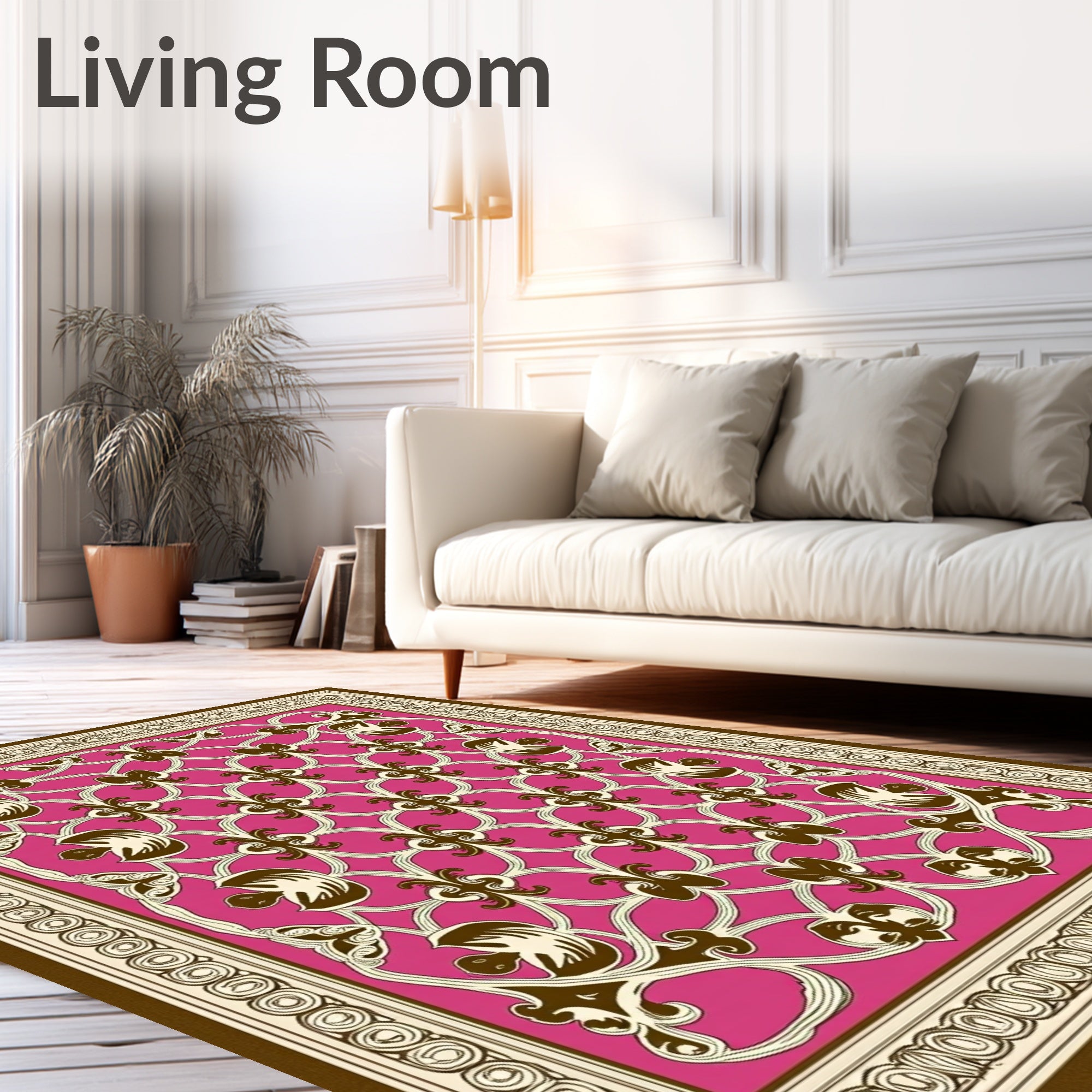 Elegant Floral Lattice Pattern Rug