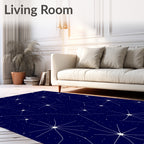 Celestial Star Constellation Pattern Rug