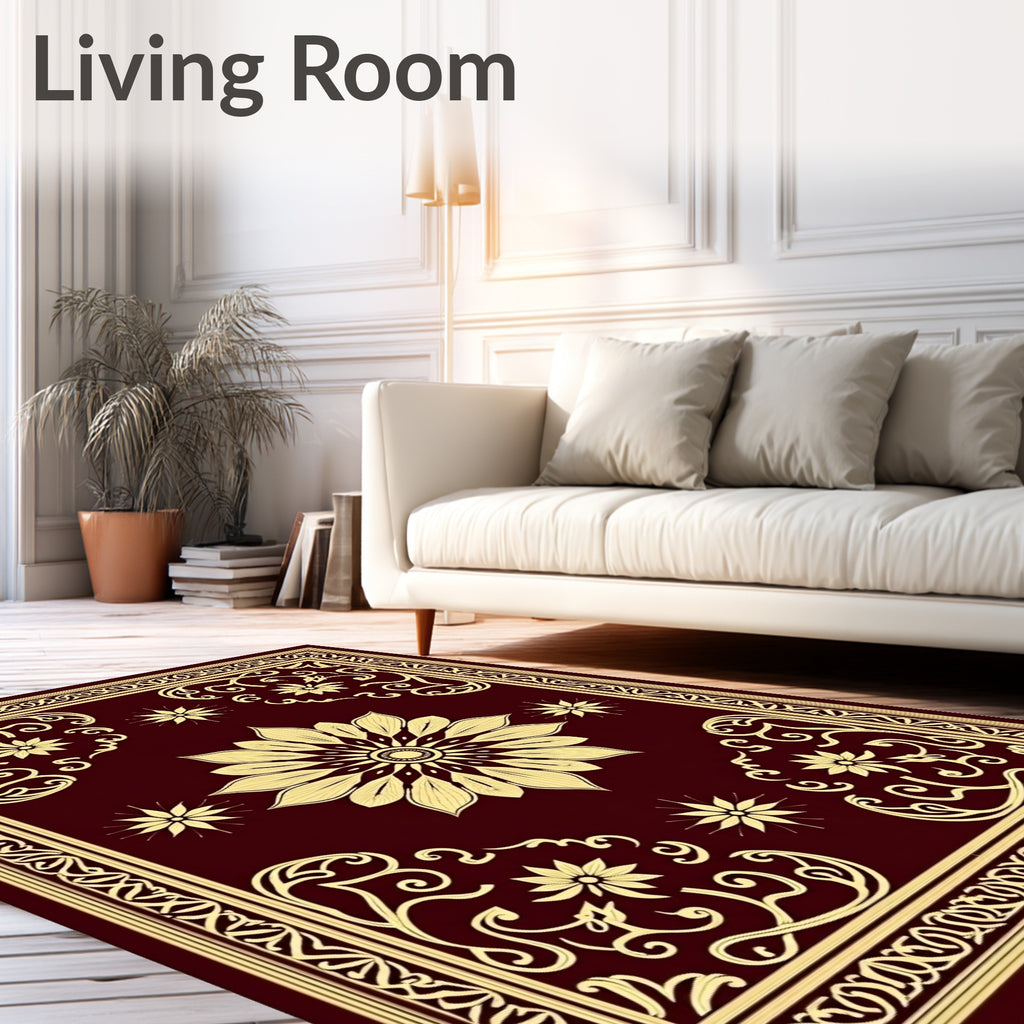 Classic Floral Baroque Design Rug