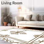 Ornate Floral Vine Pattern Rug