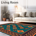 Geometric Diamond Pattern Regal Rug