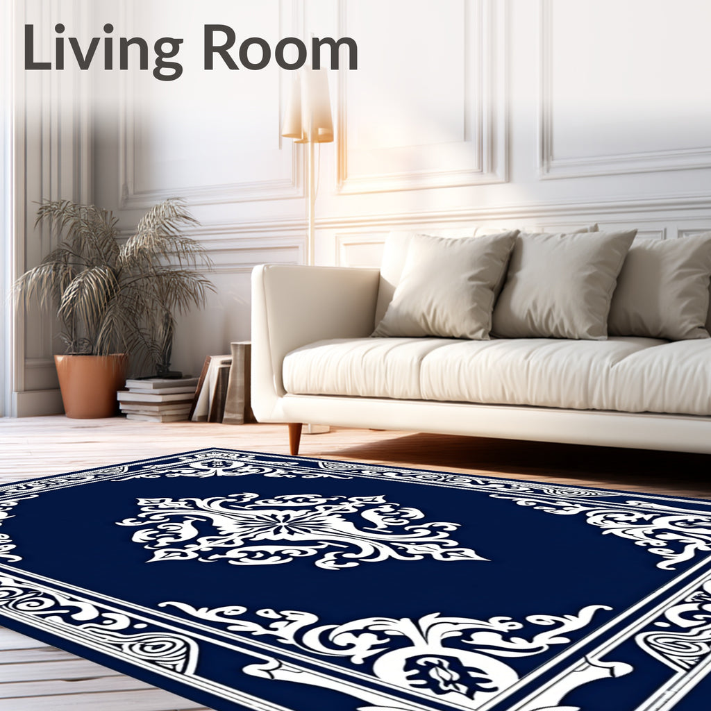 Classic Floral Bordered Medallion Rug