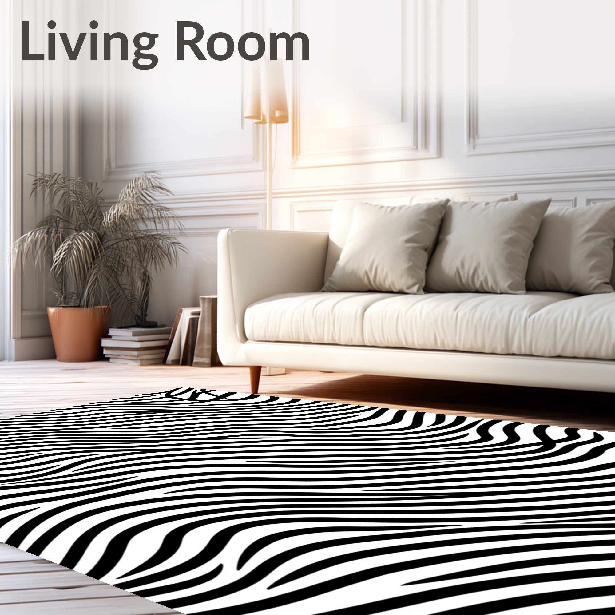 Bold Wavy Stripe Design Rug