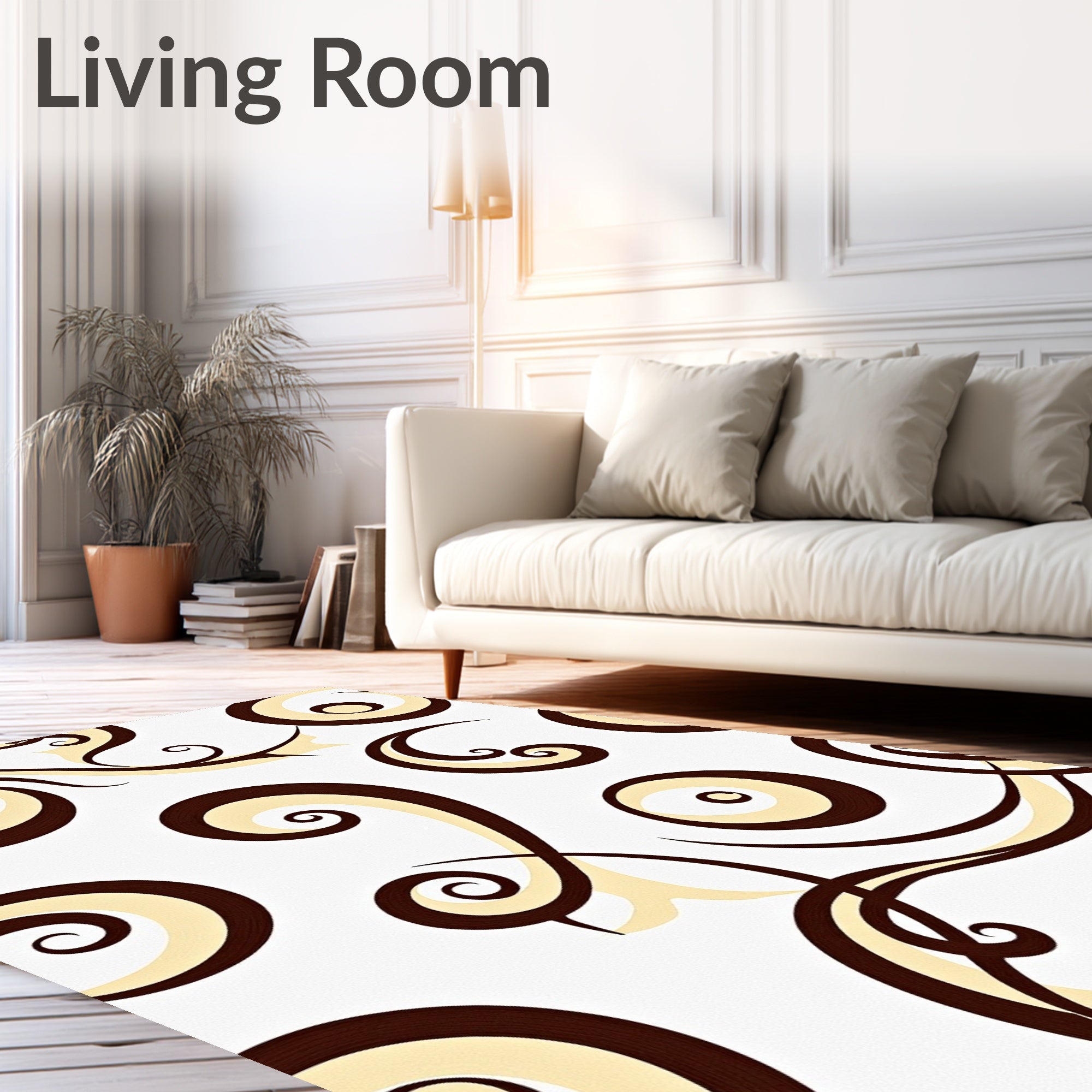 Rich Swirl Decorative Pattern Rug