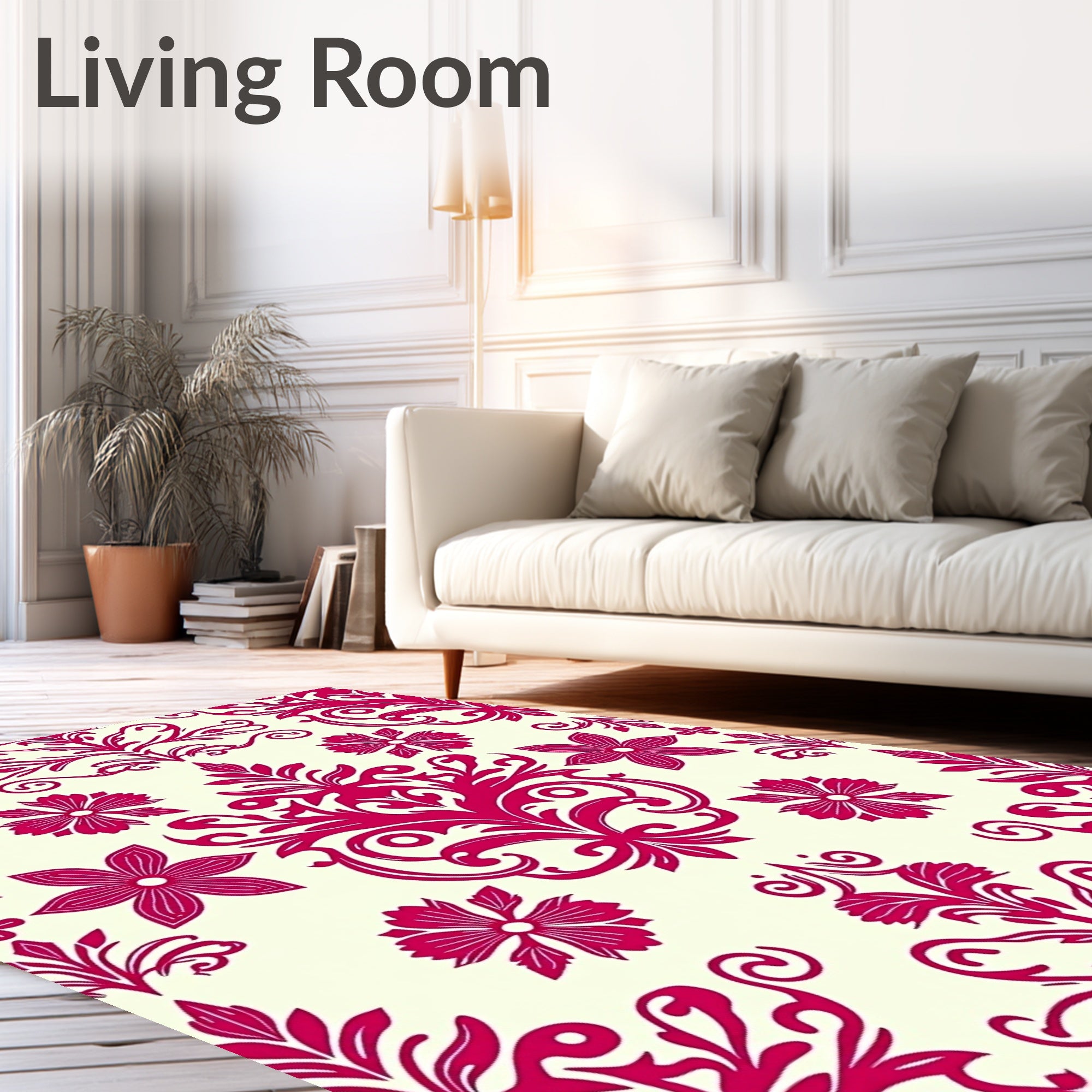 Regal Floral Damask Pattern Rug