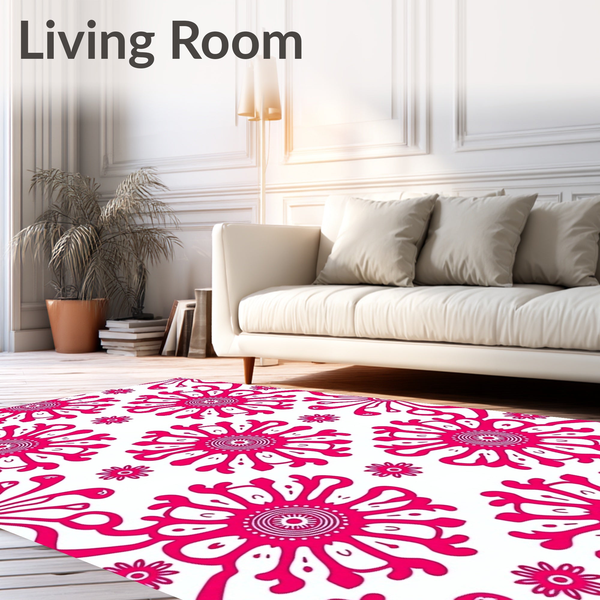 Bold Flower Sunburst Graphic Rug