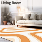 Groovy Abstract Swirl Pattern Rug