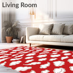 Whimsical Cloud Pattern Design Rug