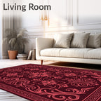 Ornate Floral Vine Pattern Rug