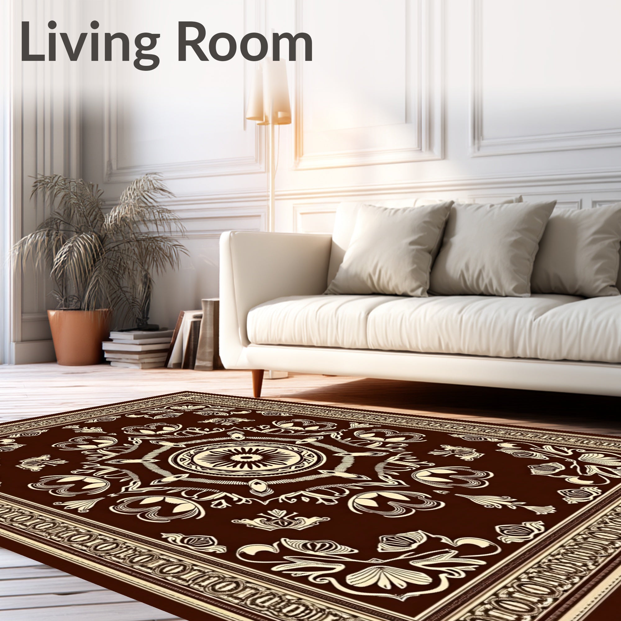 Ornate Floral Mandala Pattern Rug