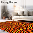 Bold Wavy Lines Pattern Rug