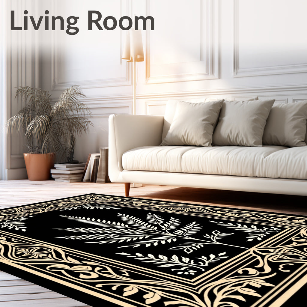 Art Nouveau Botanical Tree Rug