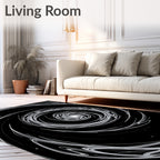 Abstract Swirl Galaxy Pattern Rug