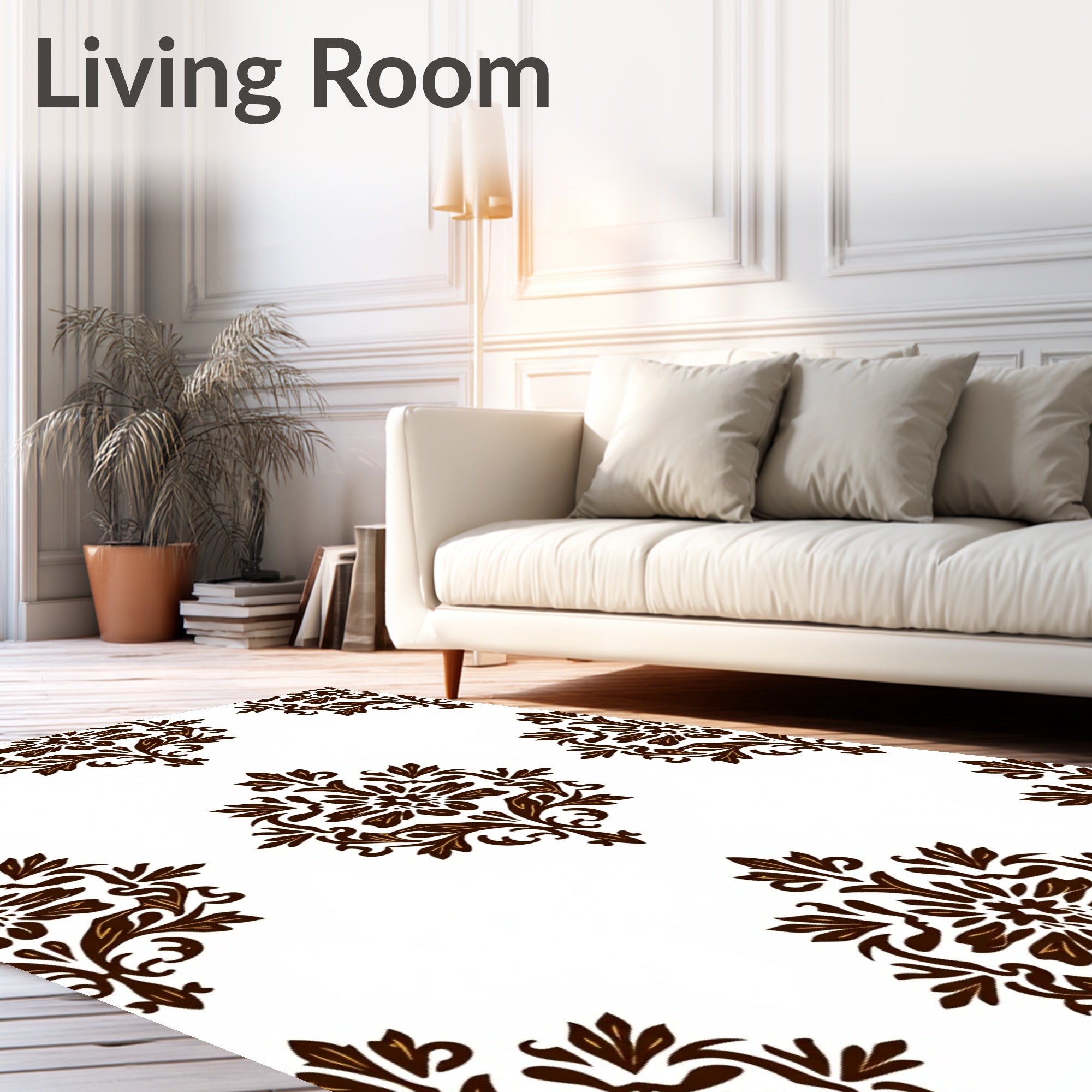 Classic Floral Damask Inspired Rug