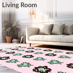 Whimsical Creature Floral Pattern Design Rug