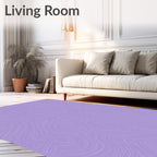 Lavender Swirl Abstract Pattern Rug