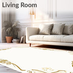 Elegant Floral Border Design Rug