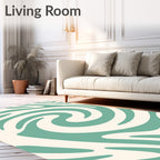 Swirling Stripes Bold Design Rug